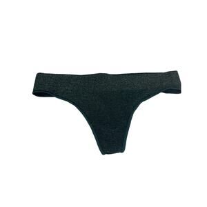 Aerie Glitter Shimmer Green Thong Underwear Medium